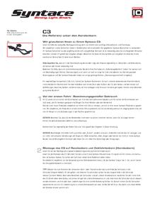 Bedienungsanleitung Syntace C3 Clip