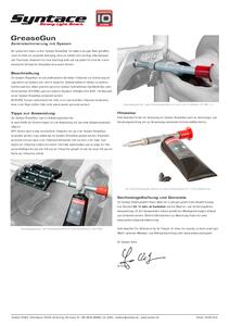 Bedienungsanleitung Syntace Grease Gun