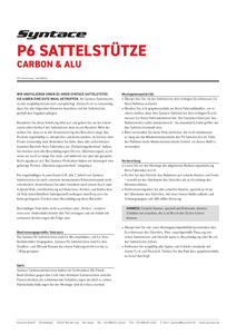 Bedienungsanleitung Syntace P6 Alu und Carbon