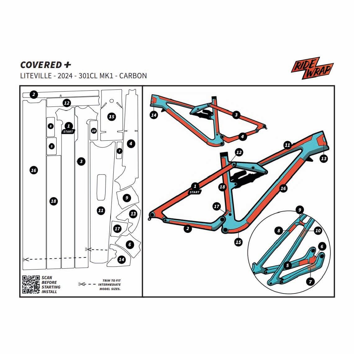 Schutzfolie Liteville Rahmen