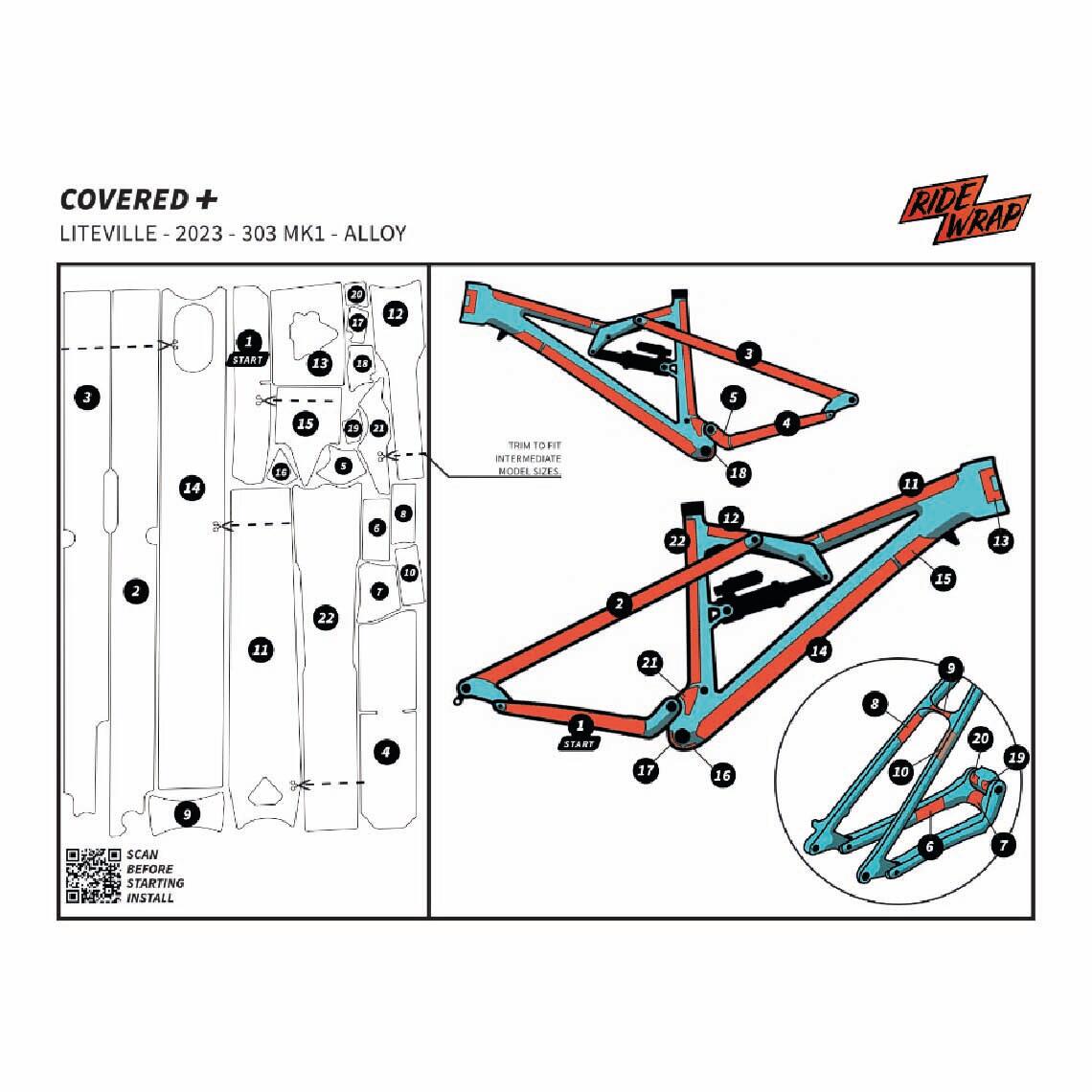 Schutzfolie Liteville Rahmen