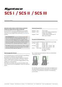 Bedienungsanleitung Syntace SCS I / SCS II / SCS III