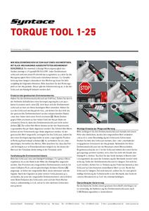 Bedienungsanleitung Syntace TorqueTool 1-25
