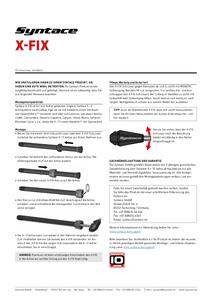 Bedienungsanleitung Syntace X-Fix