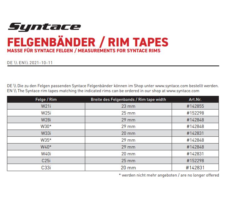 Tubeless Felgenband